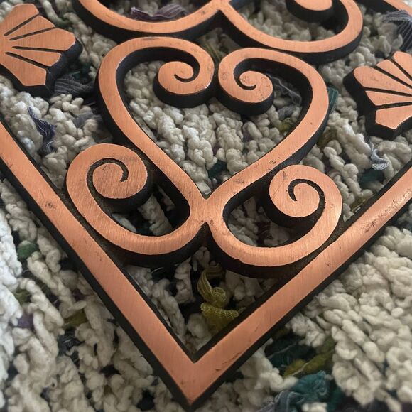 Pampered Chef copper heart kitchen decor trivet - Picture 5 of 10